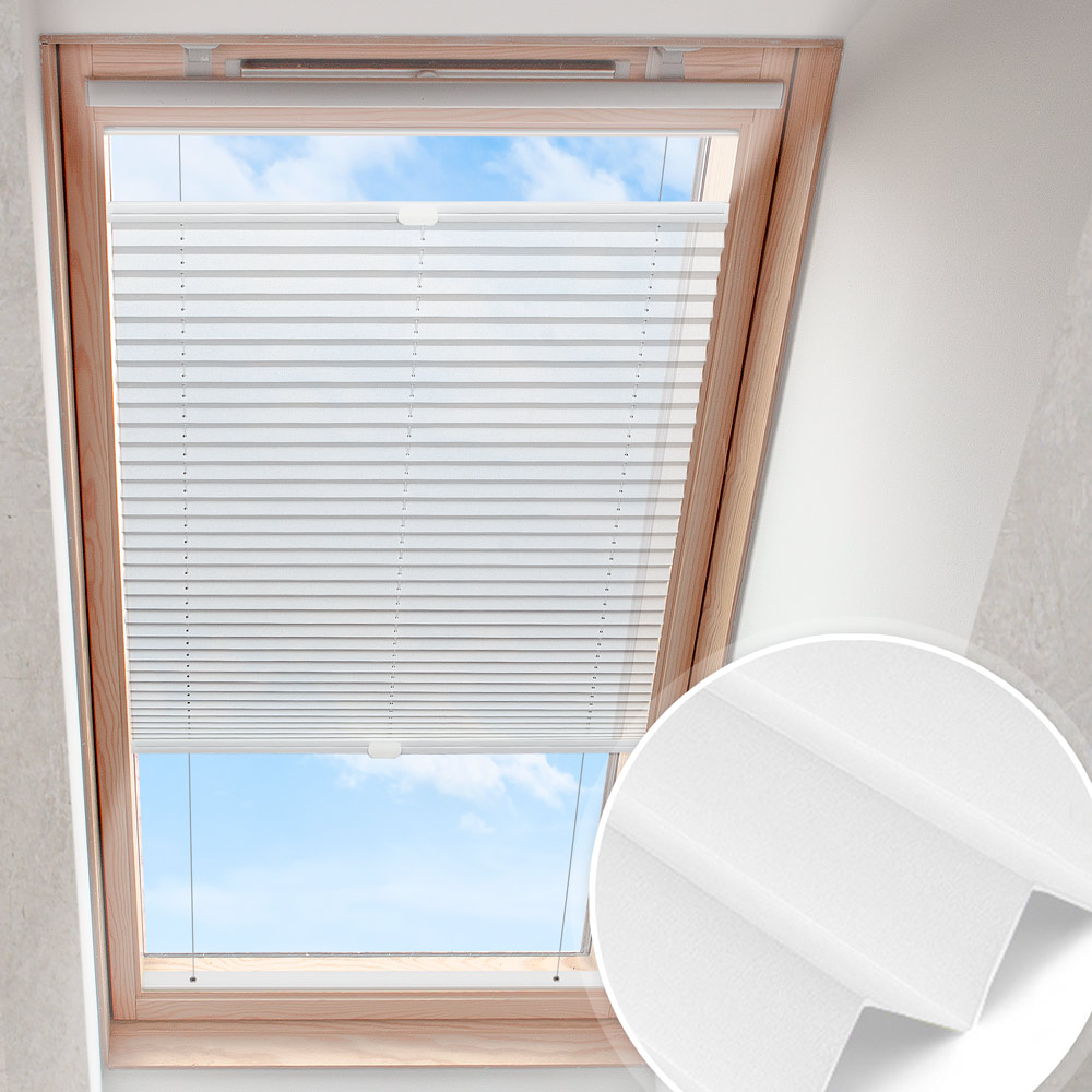 Plissee dachowe Śnieżnobiały | nieprzezroczyste