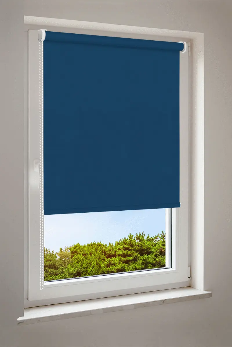 Roleta granatowa | półprzezroczysta