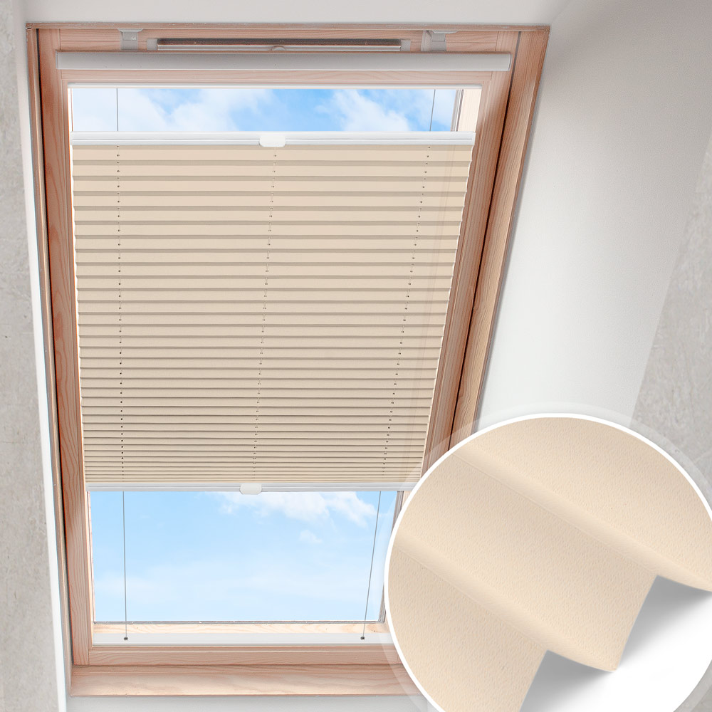 Plisa do okna dachowego Beżowa | perłowy