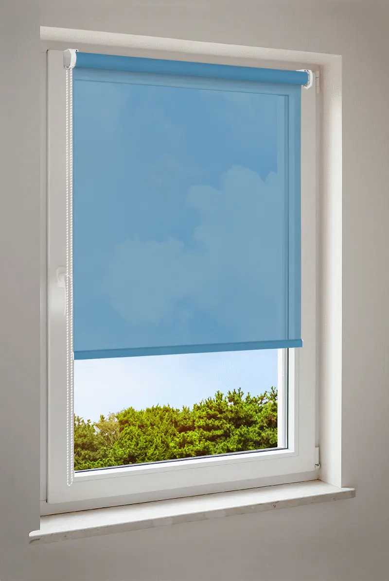 Roleta niebieska | półprzezroczysta