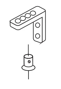 1 para kątowników napinających do zewnętrznej prowadnicy bocznej