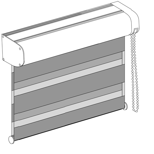 Podwójna roleta z kasetą 80mm