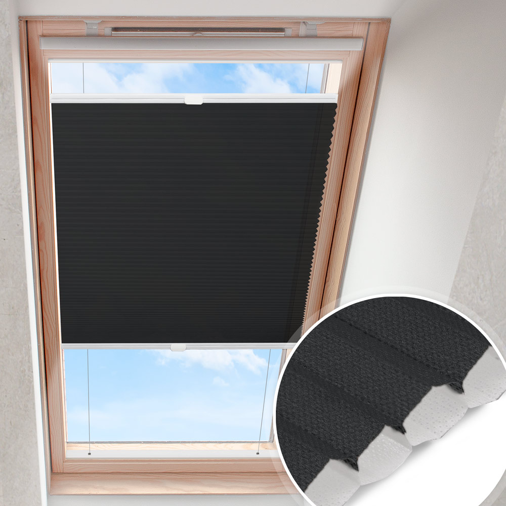 Plisa do okna dachowego Antracyt | Komórkowa