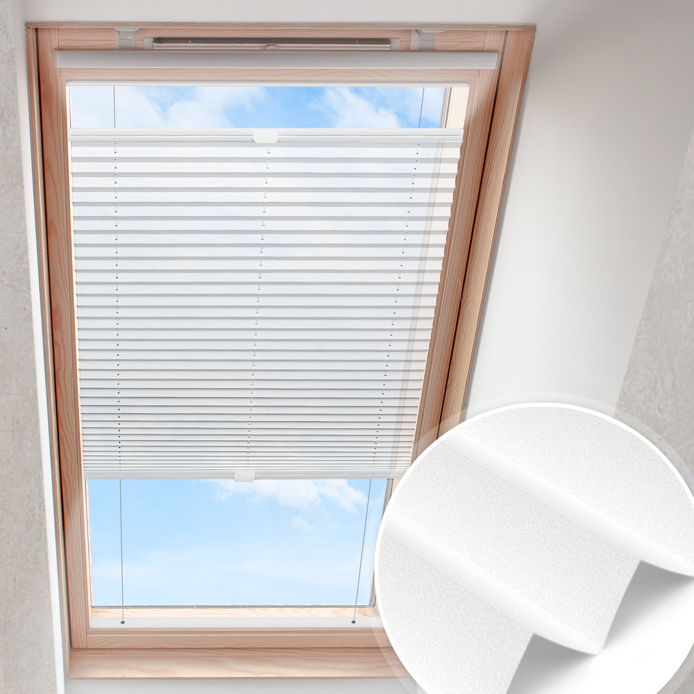 Plissee do okna dachowego Altweiß | perłowy