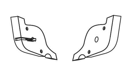 Uchwyty do rolety dachowej Basic (lewy, prawy) białe