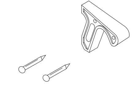 Uchwyty rur spustowych do rolety dachowej Basic (zestaw)